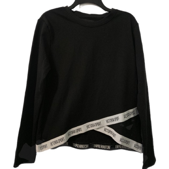 Victoria's Secret Tops - Victoria Secret Sport Sweater Crew Neck Black